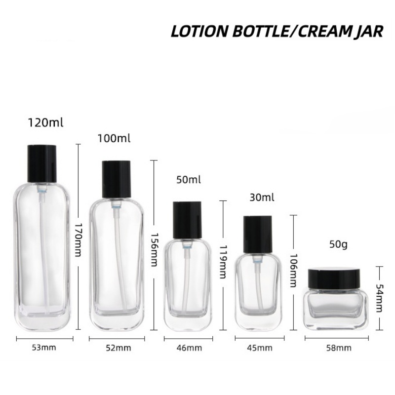 【Logo Custom】1Pcs Luxury Clear - Luxury Skincare Bottles review and price