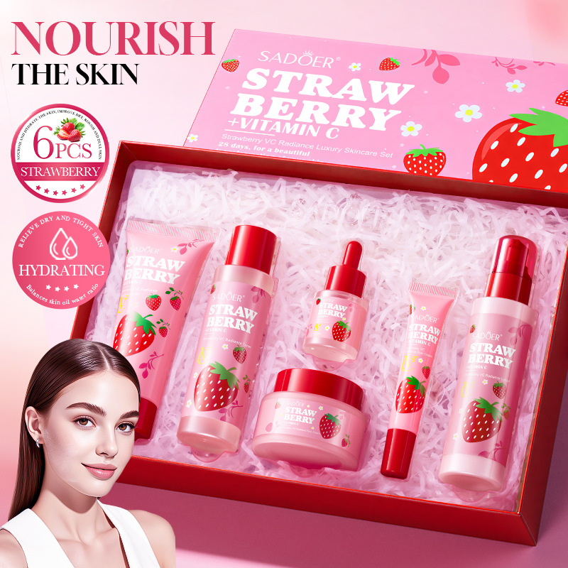 Strawberry VC Brightening Luxu - Luxury Skincare Gift Set For Women review and price
