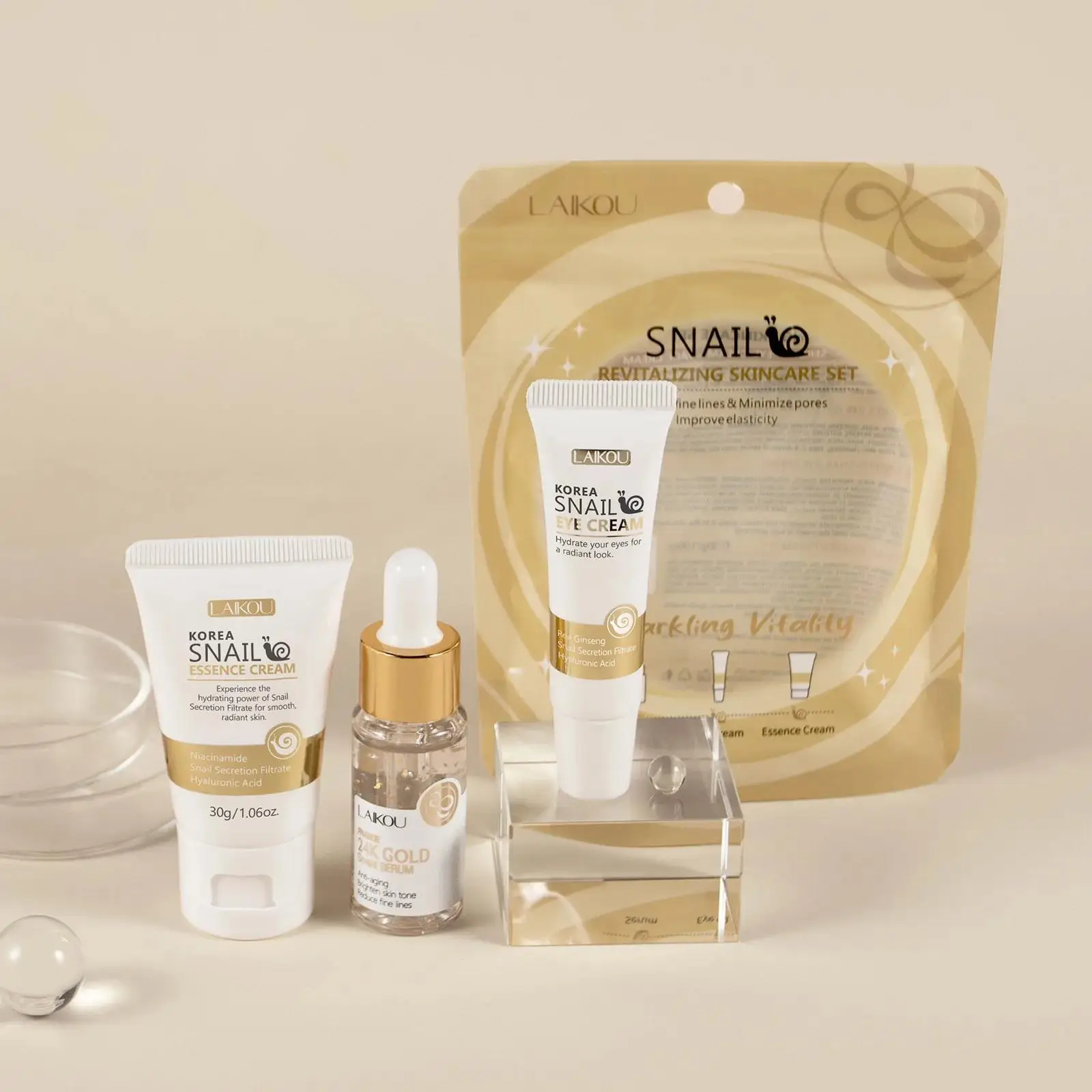 24K Gold Snail Repair Serum Ey - Luxury Skincare Line review and price
