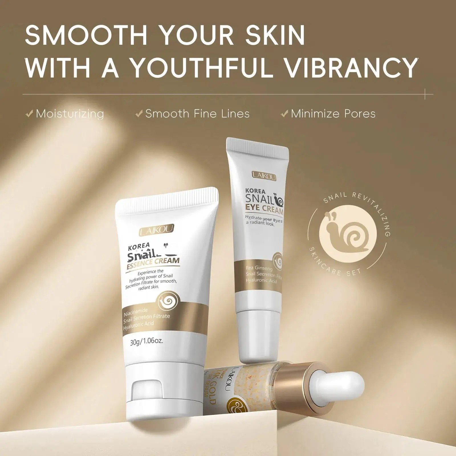 24K Gold Snail Repair Serum Ey - Luxury Skincare Line review and price