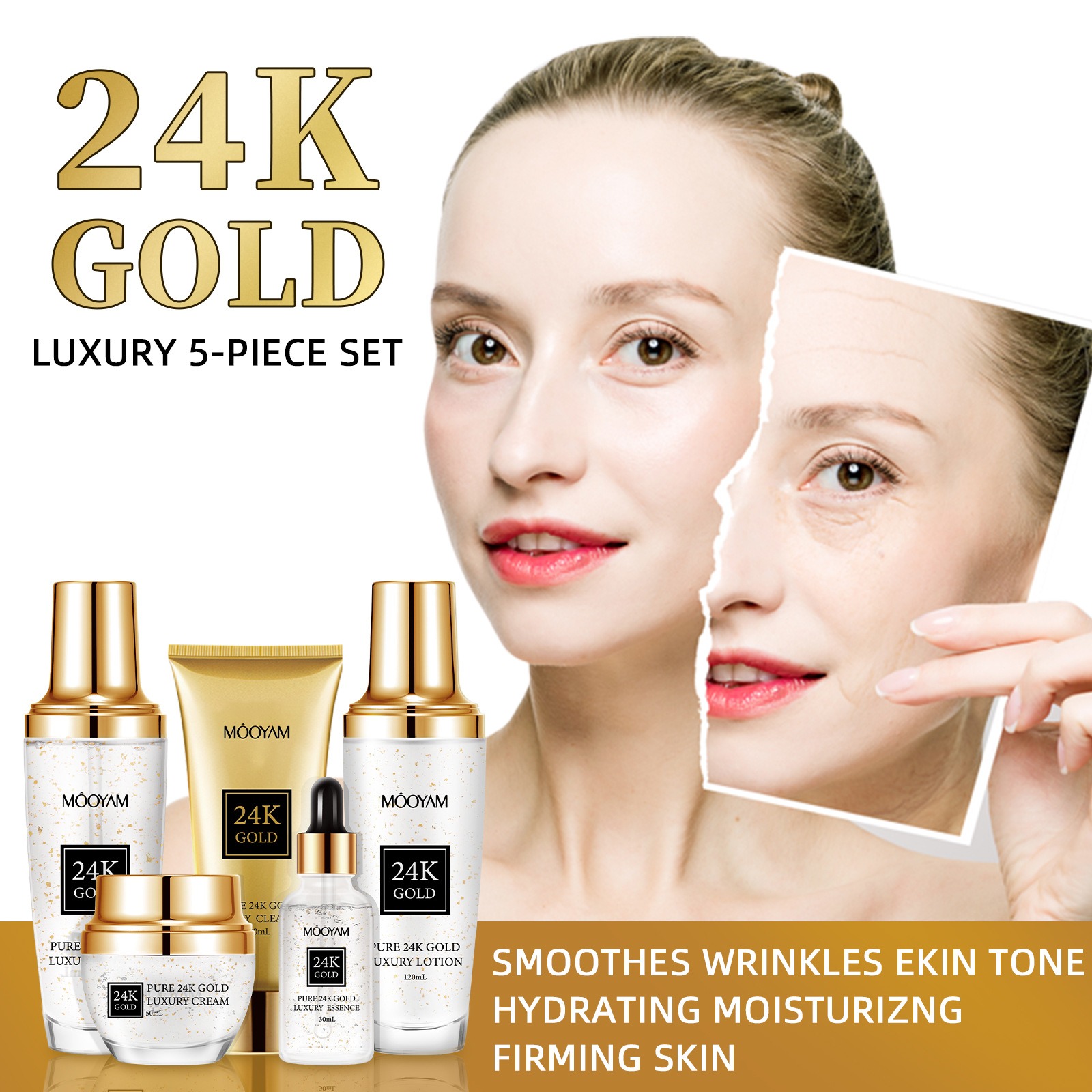 24K Gold LUXURY Moisturizin An - Luxury Skincare Line review and price