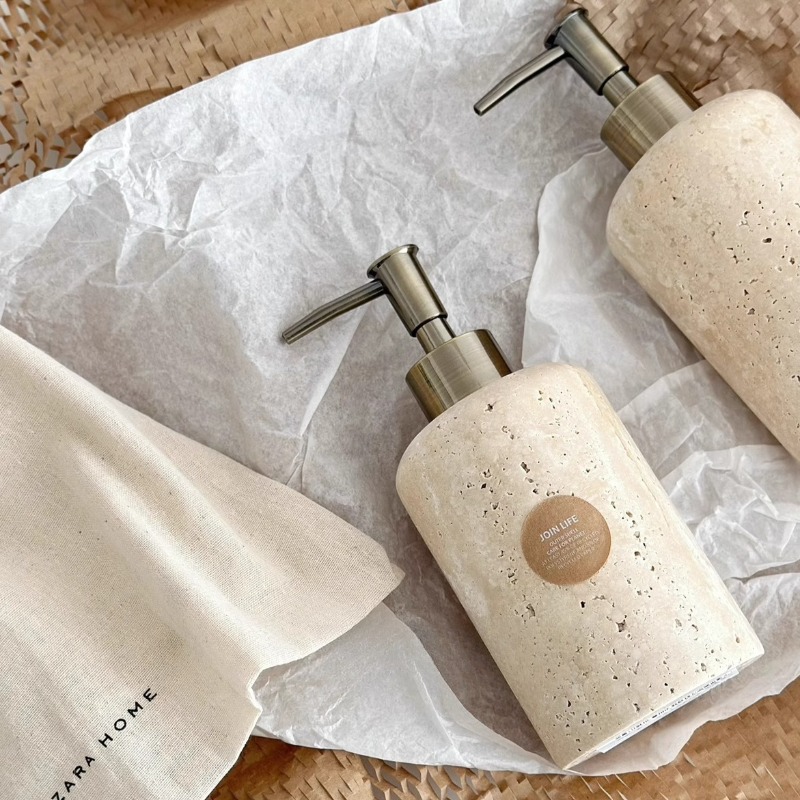 Natural Stone Lotion Dispenser - Luxury Skincare Bottles review and price