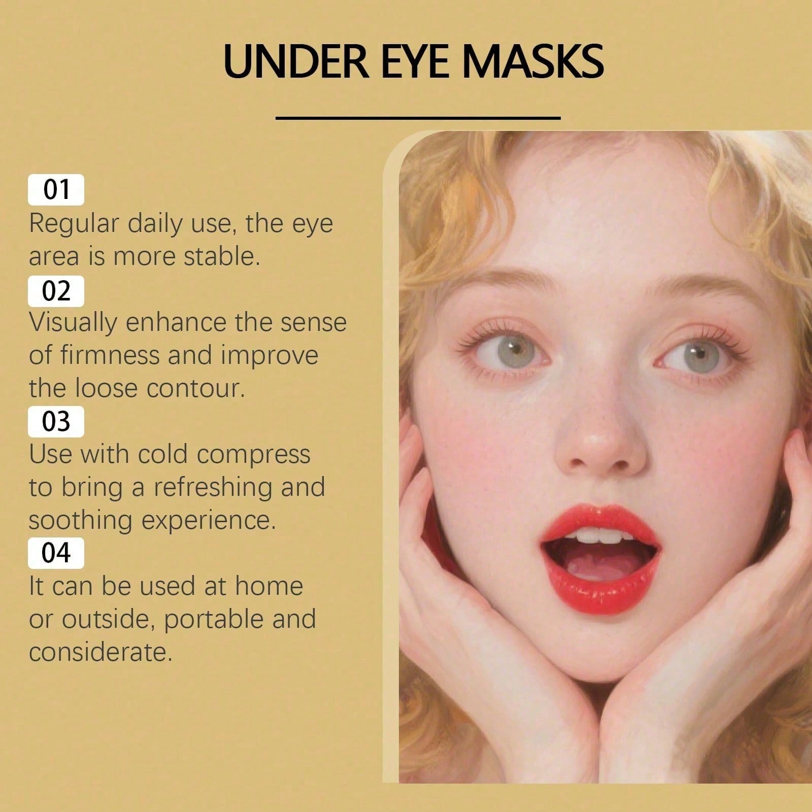 24K Gold Eye Mask, 60 Count Lu - Luxury Skincare Line review and price